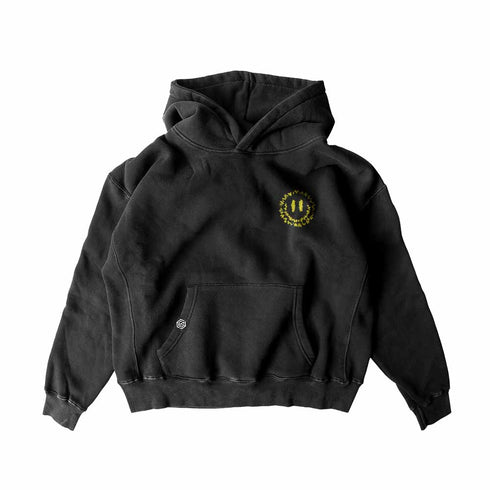 "Felicimo" Ultra Heavy Hoodie in schwarz von Technostoff, Vorderansicht